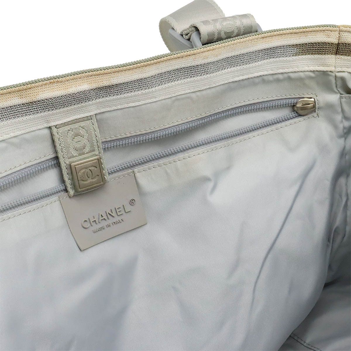Chanel Chanel Chanel Nylon Canvas Coco Mark Tote Bag Canvas Tote Bag Size ONE SIZE - 6 Thumbnail