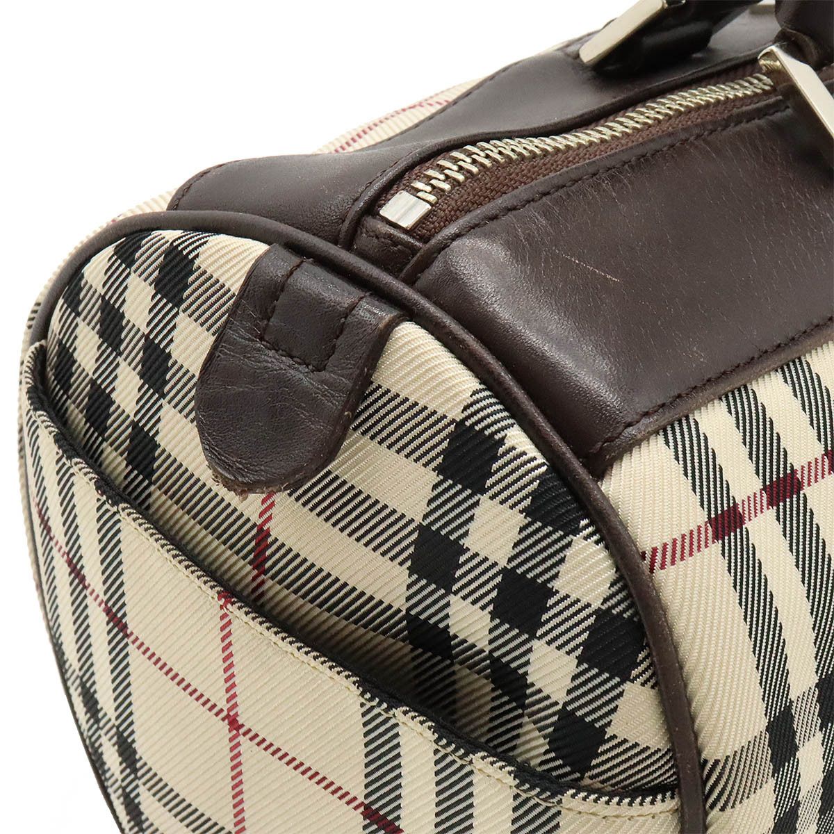 Burberry Burberry Burberry Nova Check Nylon Canvas Leather Handbag Mini Boston Canvas Handbag in Very Good Condition Size ONE SIZE - 7 Thumbnail