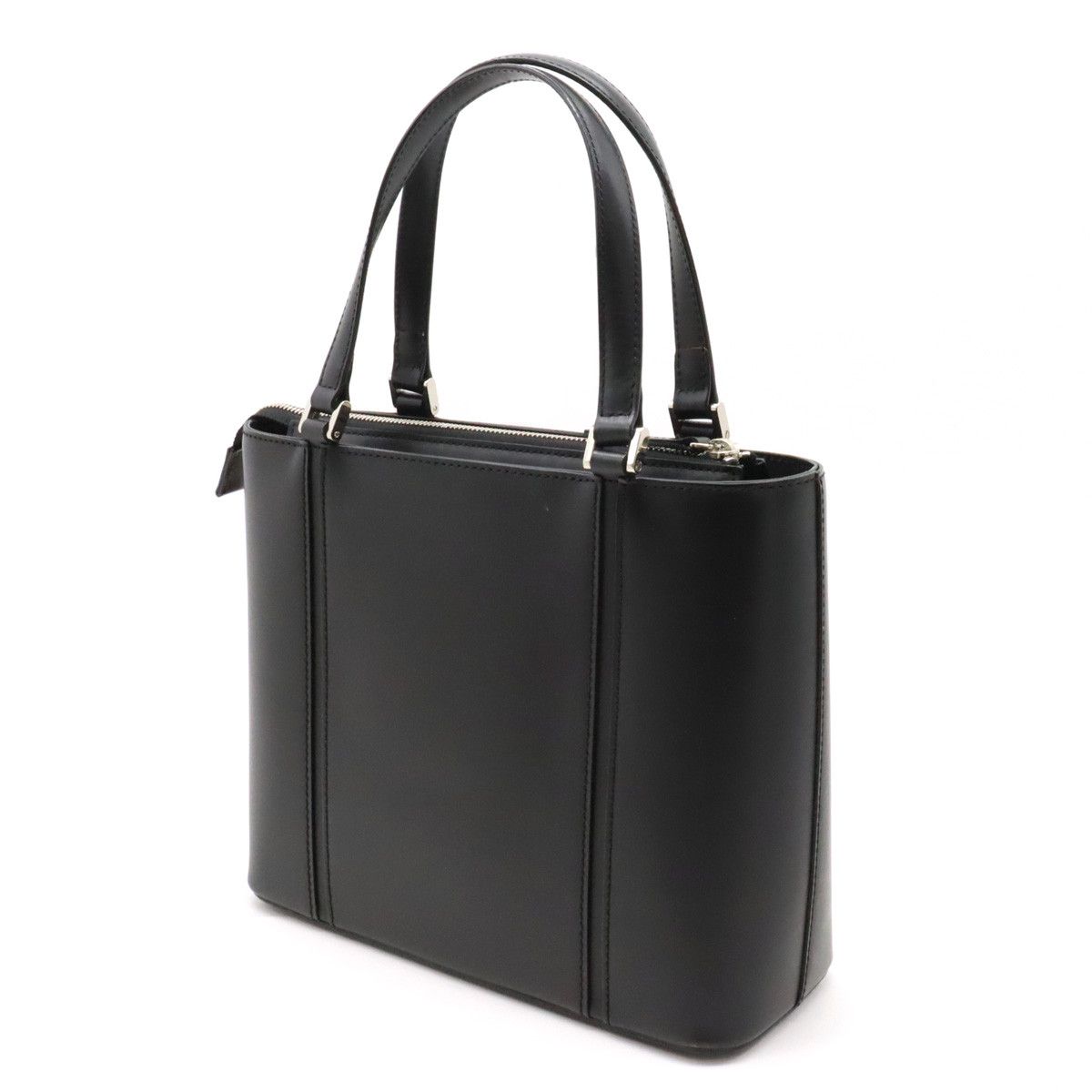 Burberry Burberry Burberry Leather Tote Bag Black Leather Tote Bag in Very Good Condition Size ONE SIZE - 2 Thumbnail