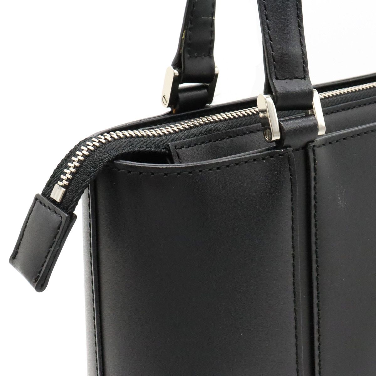Burberry Burberry Burberry Leather Tote Bag Black Leather Tote Bag in Very Good Condition Size ONE SIZE - 7 Thumbnail
