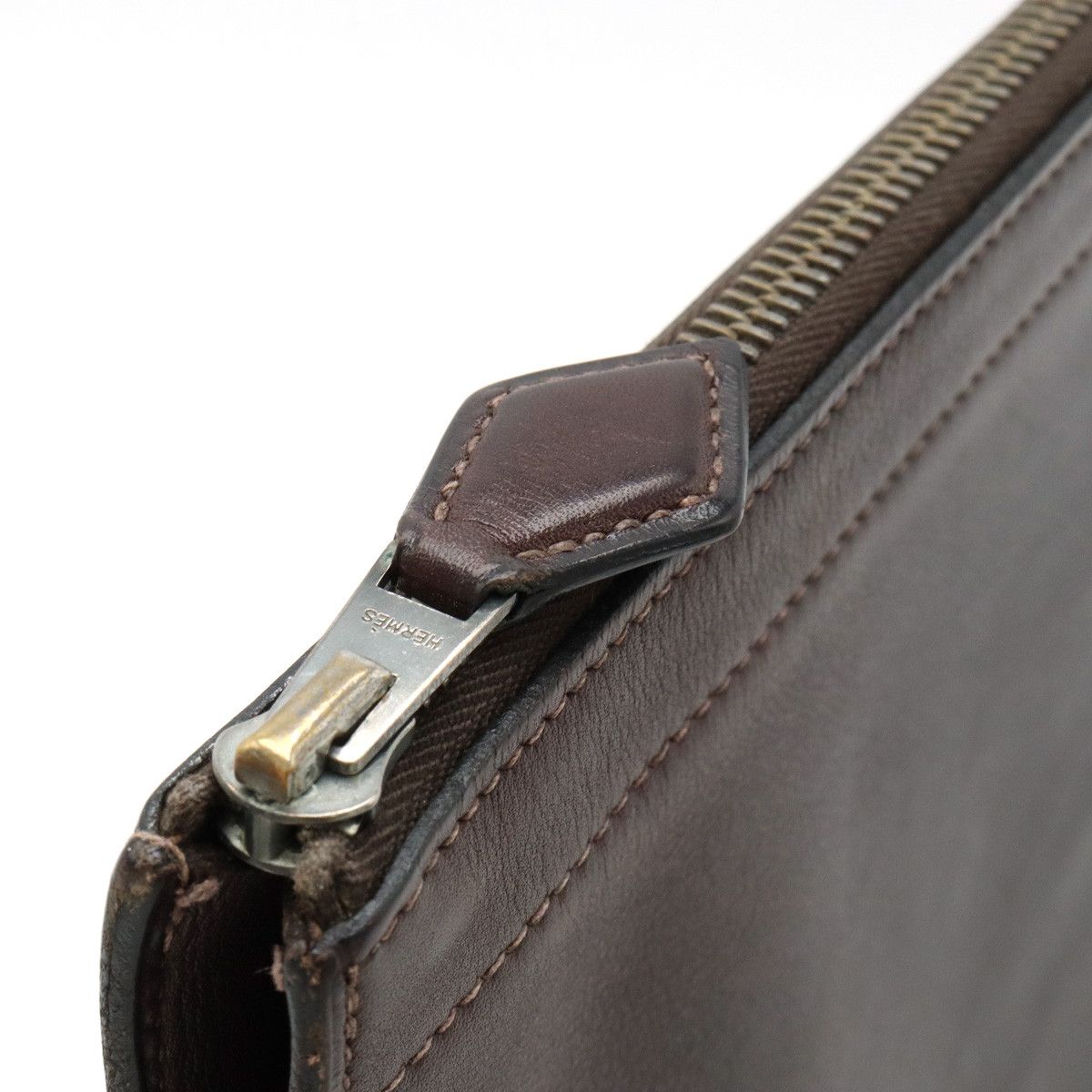 Hermes Hermes Hermes Zip Computer Leather Clutch Bag Leather Clutch Bag Stamp E (2001) Size ONE SIZE - 4 Thumbnail