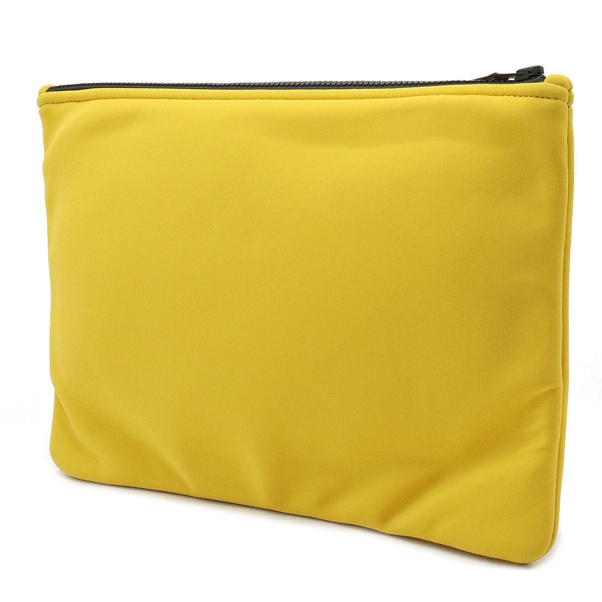 Hermes Hermes Hermes Neobain GM Clutch Bag Polyamide Elastane Leather Yellow Canvas Clutch Bag in Great Condition Size ONE SIZE - 2 Thumbnail