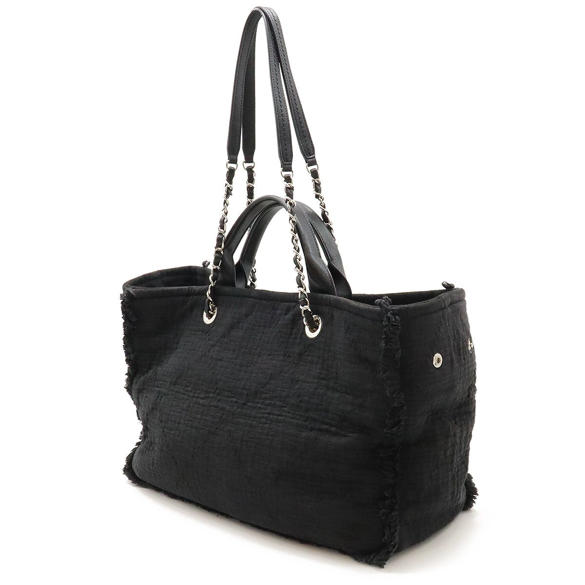 Chanel Chanel Chanel Large Shopping Tote Canvas/Leather A57180 Canvas Tote Bag A57180 in Great Condition Size ONE SIZE - 2 Thumbnail