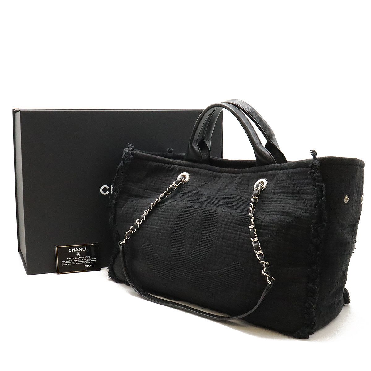 Chanel Chanel Chanel Large Shopping Tote Canvas/Leather A57180 Canvas Tote Bag A57180 in Great Condition Size ONE SIZE - 9 Thumbnail