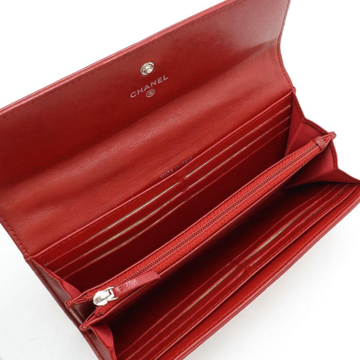 Chanel Chanel Chanel Lambskin Camellia Embossed Long Wallet A82283 Leather Long Wallet A82283 in Very Good Condition Size ONE SIZE - 4 Thumbnail