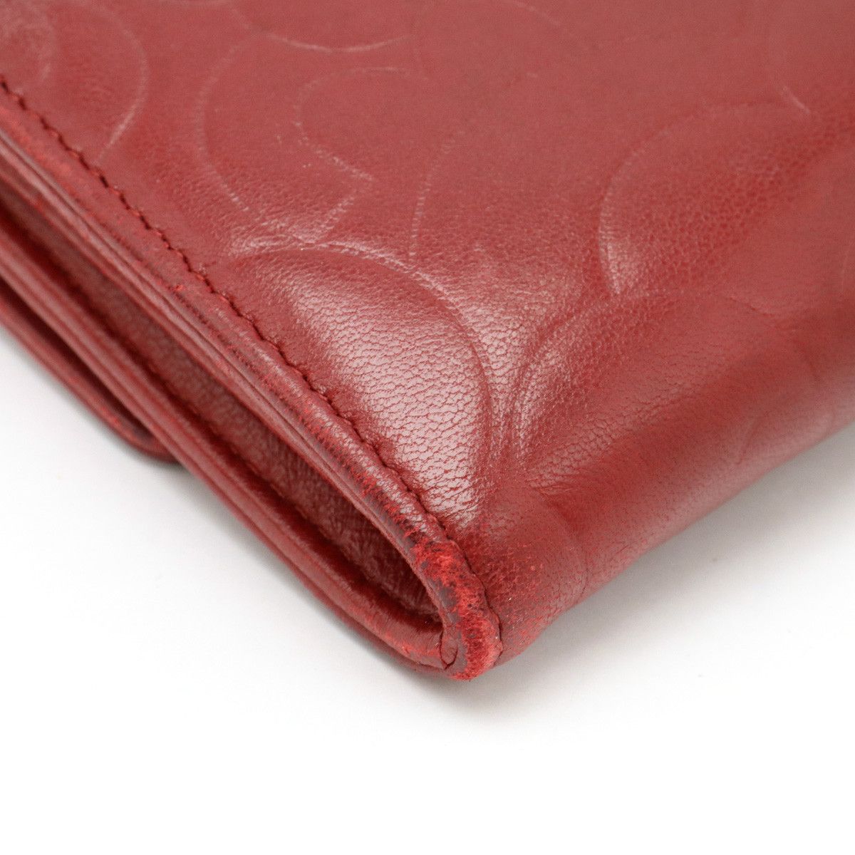 Chanel Chanel Chanel Lambskin Camellia Embossed Long Wallet A82283 Leather Long Wallet A82283 in Very Good Condition Size ONE SIZE - 3 Thumbnail