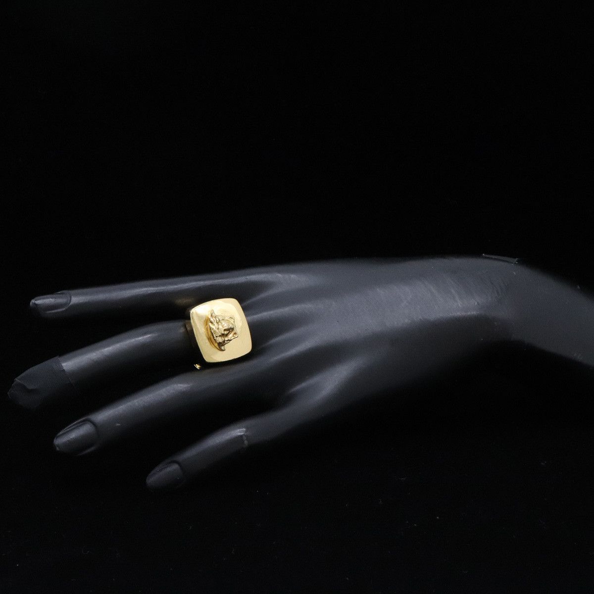 Versace Versace Versace Medusa Signet Ring Gold Metal Ring Size ONE SIZE - 7 Thumbnail
