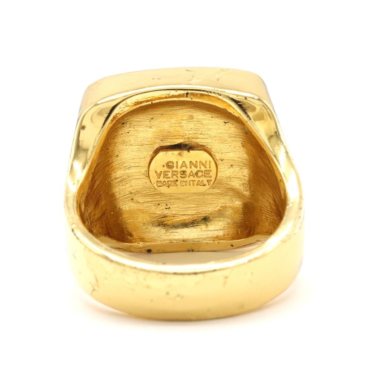 Versace Versace Versace Medusa Signet Ring Gold Metal Ring Size ONE SIZE - 5 Thumbnail
