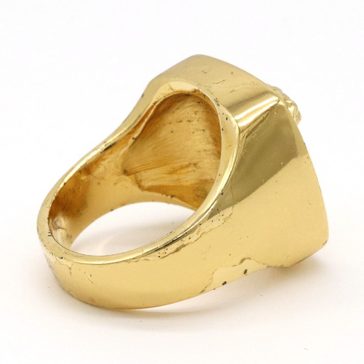 Versace Versace Versace Medusa Signet Ring Gold Metal Ring Size ONE SIZE - 4 Thumbnail