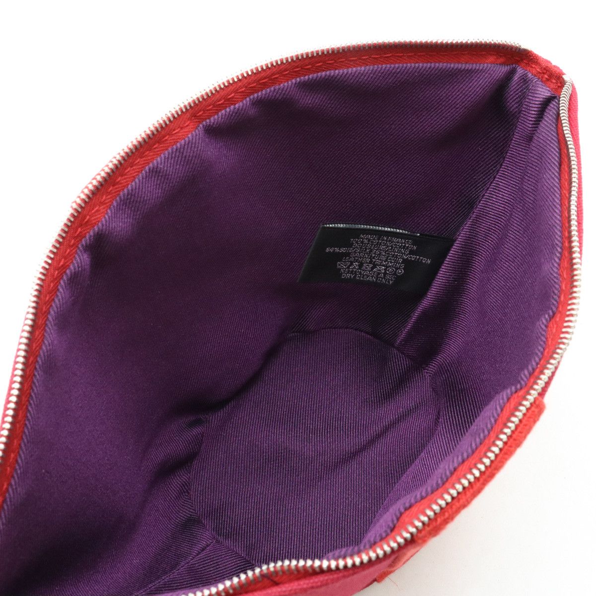 Hermes Hermes Hermes Trousse Palmyre Mini Cotton Canvas Cosmetic Pouch Red Canvas Vanity Bag H102545M02 in Pristine Condition Size ONE SIZE - 5 Thumbnail