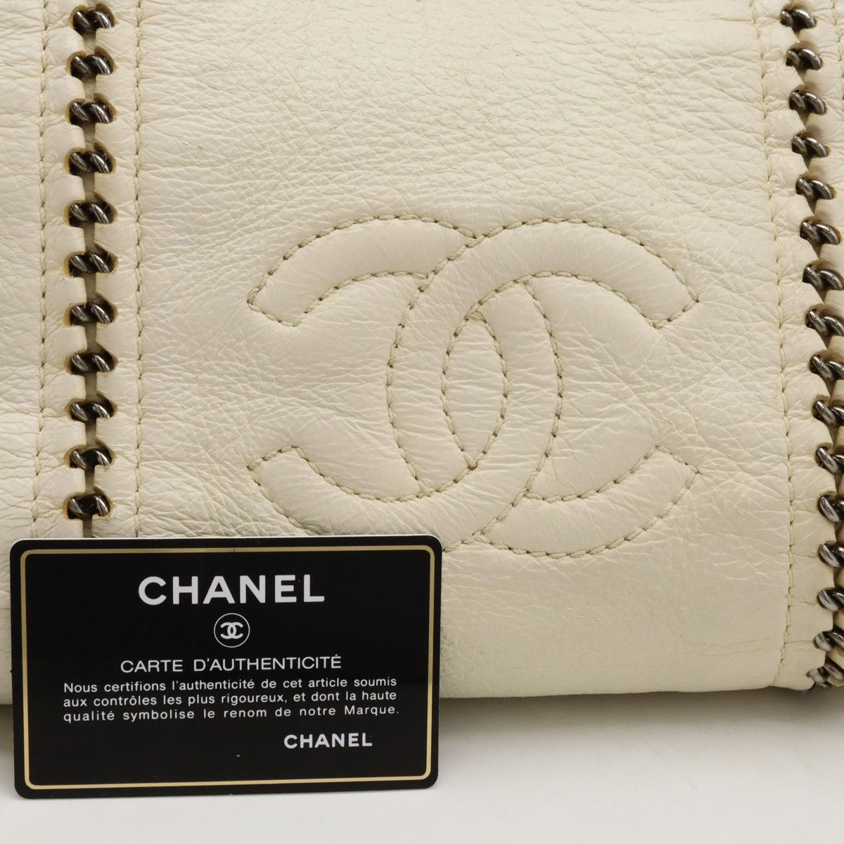 Chanel Chanel Chanel Luxury Line Coco Mark Leather Tote Bag Leather Tote Bag in Very Good Condition Size ONE SIZE - 9 Thumbnail