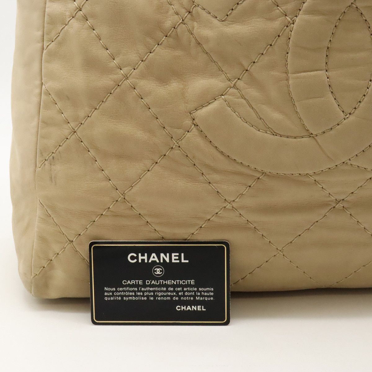 Chanel Chanel Chanel Nubuck Wild Stitch Coco Mark Chain Tote Shoulder Bag Leather Shoulder Bag in Very Good Condition Size ONE SIZE - 9 Thumbnail
