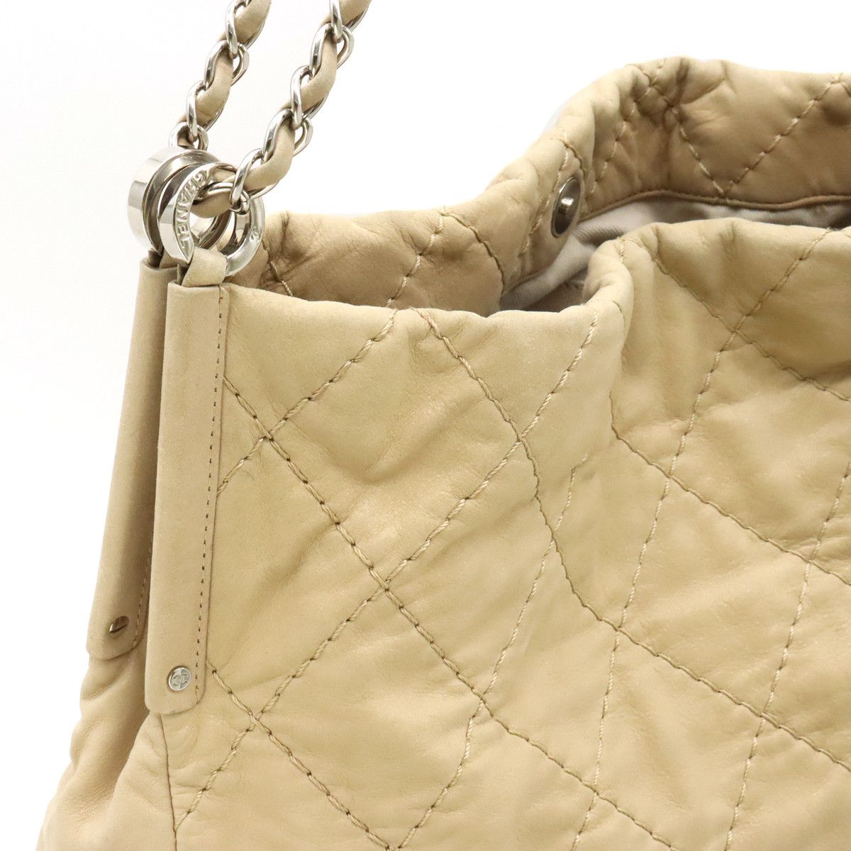 Chanel Chanel Chanel Nubuck Wild Stitch Coco Mark Chain Tote Shoulder Bag Leather Shoulder Bag in Very Good Condition Size ONE SIZE - 7 Thumbnail