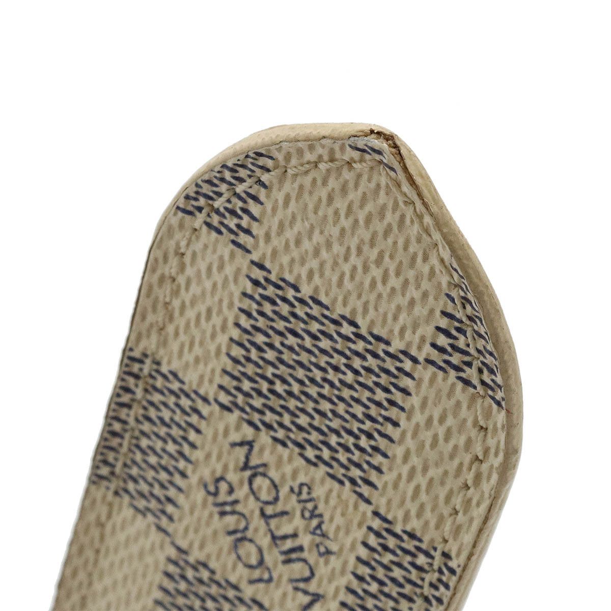 Louis Vuitton Louis Vuitton Louis Vuitton Damier Azur Voyage Belt Leather M9837U Canvas Belt M9837U in Very Good Condition Size ONE SIZE - 6 Thumbnail
