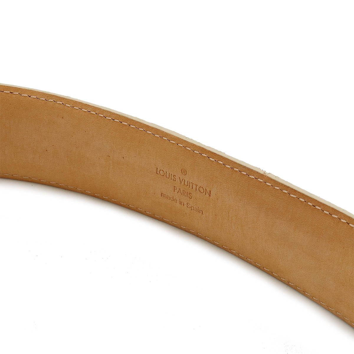 Louis Vuitton Louis Vuitton Louis Vuitton Damier Azur Voyage Belt Leather M9837U Canvas Belt M9837U in Very Good Condition Size ONE SIZE - 8 Thumbnail