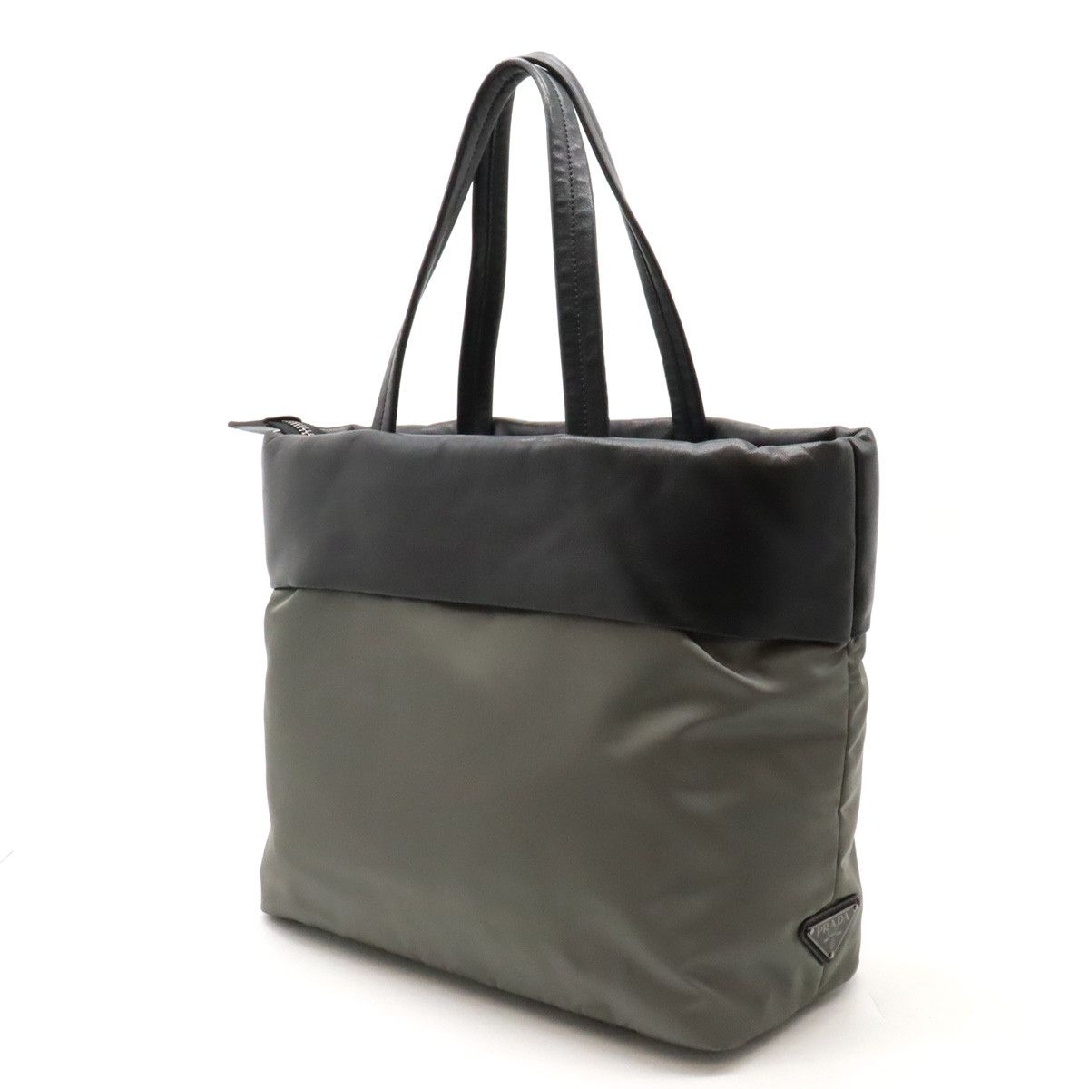 Prada Prada Prada Nylon/Nappa Leather Tote Bag 1BG047 Canvas Tote Bag 1BG047 in Very Good Condition Size ONE SIZE - 2 Thumbnail