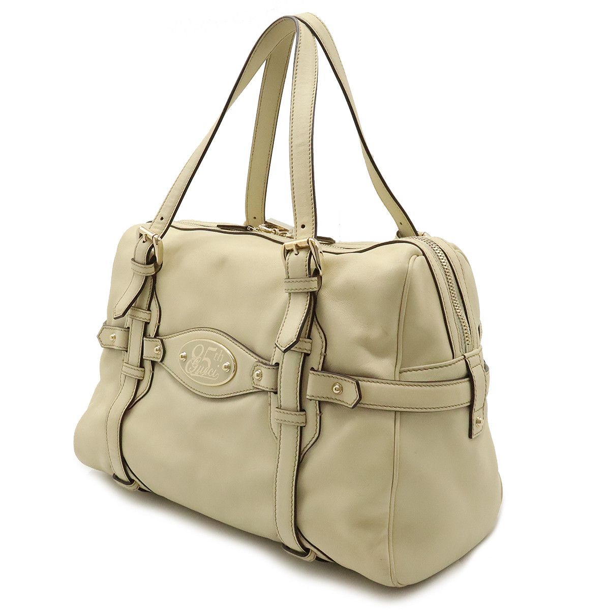 Gucci Gucci Gucci Leather Horsebit 85th Anniversary Handbag Mini Boston Bag Leather Handbag 163290 in Very Good Condition Size ONE SIZE - 2 Thumbnail