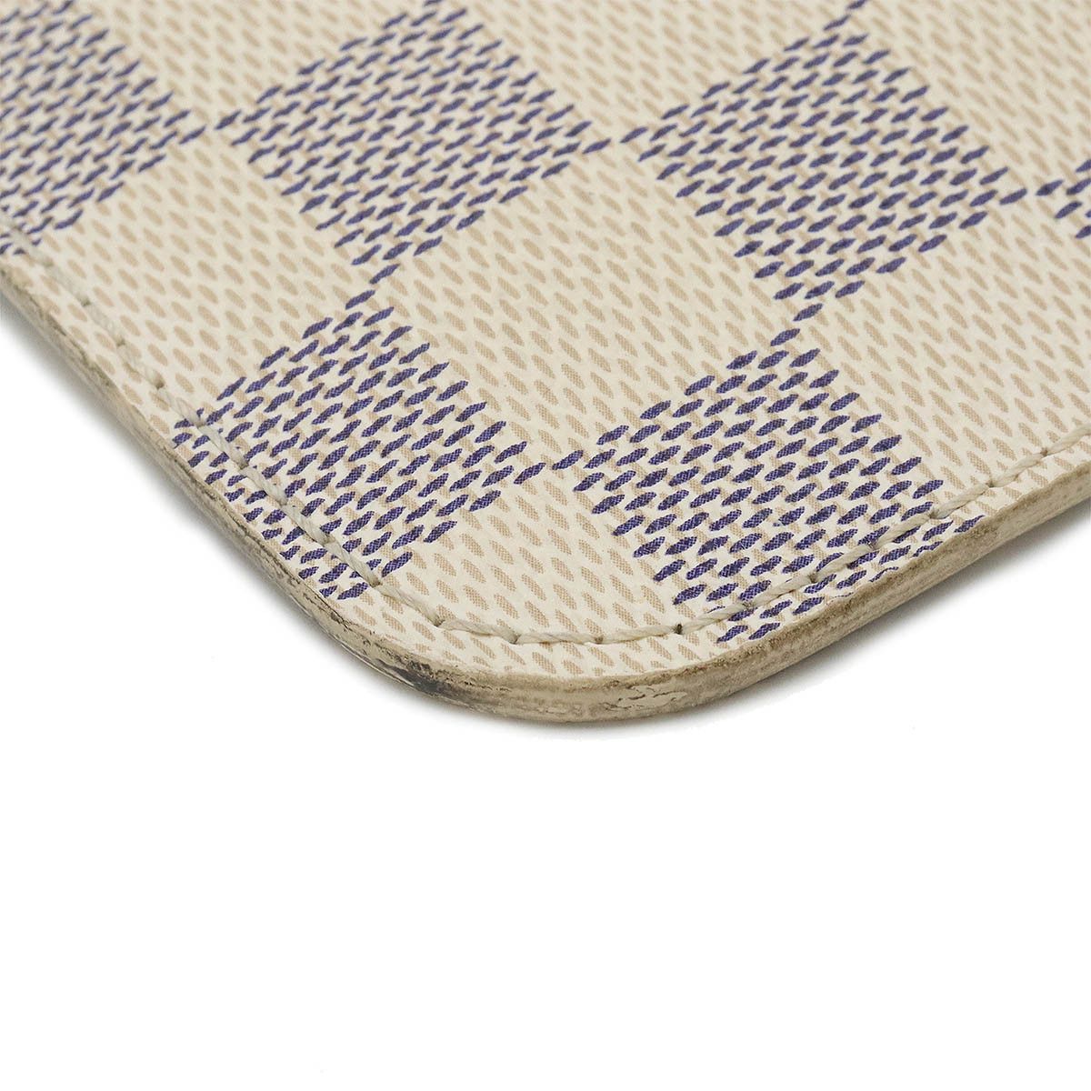 Louis Vuitton Louis Vuitton Louis Vuitton Damier Azur Neverfull Pouch N41361 Canvas Clutch Bag N41361 in Very Good Condition Size ONE SIZE - 3 Thumbnail