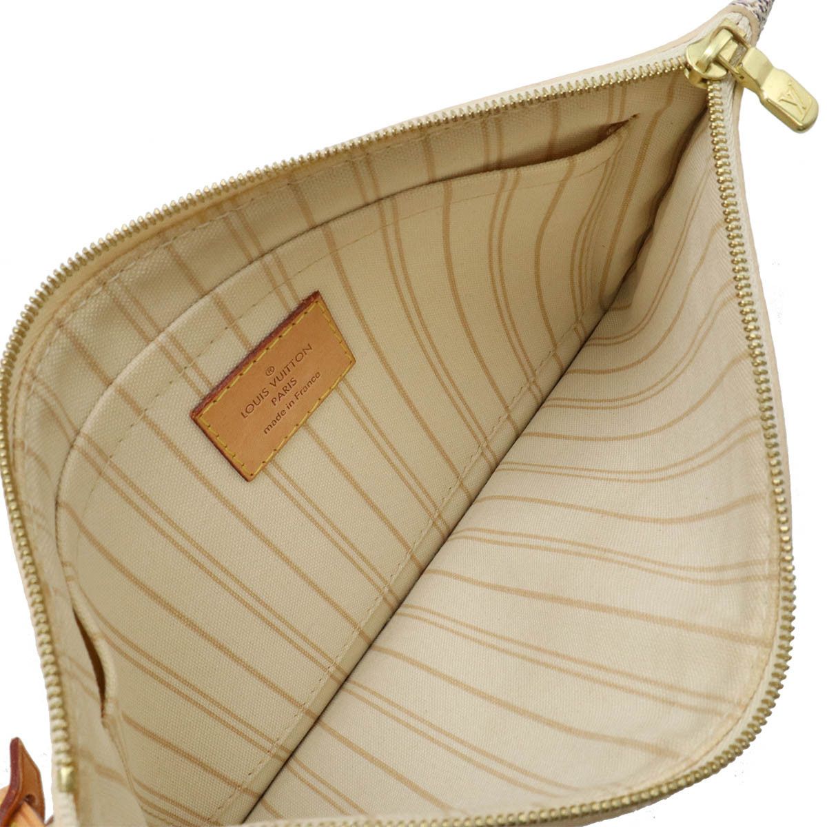 Louis Vuitton Louis Vuitton Louis Vuitton Damier Azur Neverfull Pouch N41361 Canvas Clutch Bag N41361 in Very Good Condition Size ONE SIZE - 5 Thumbnail