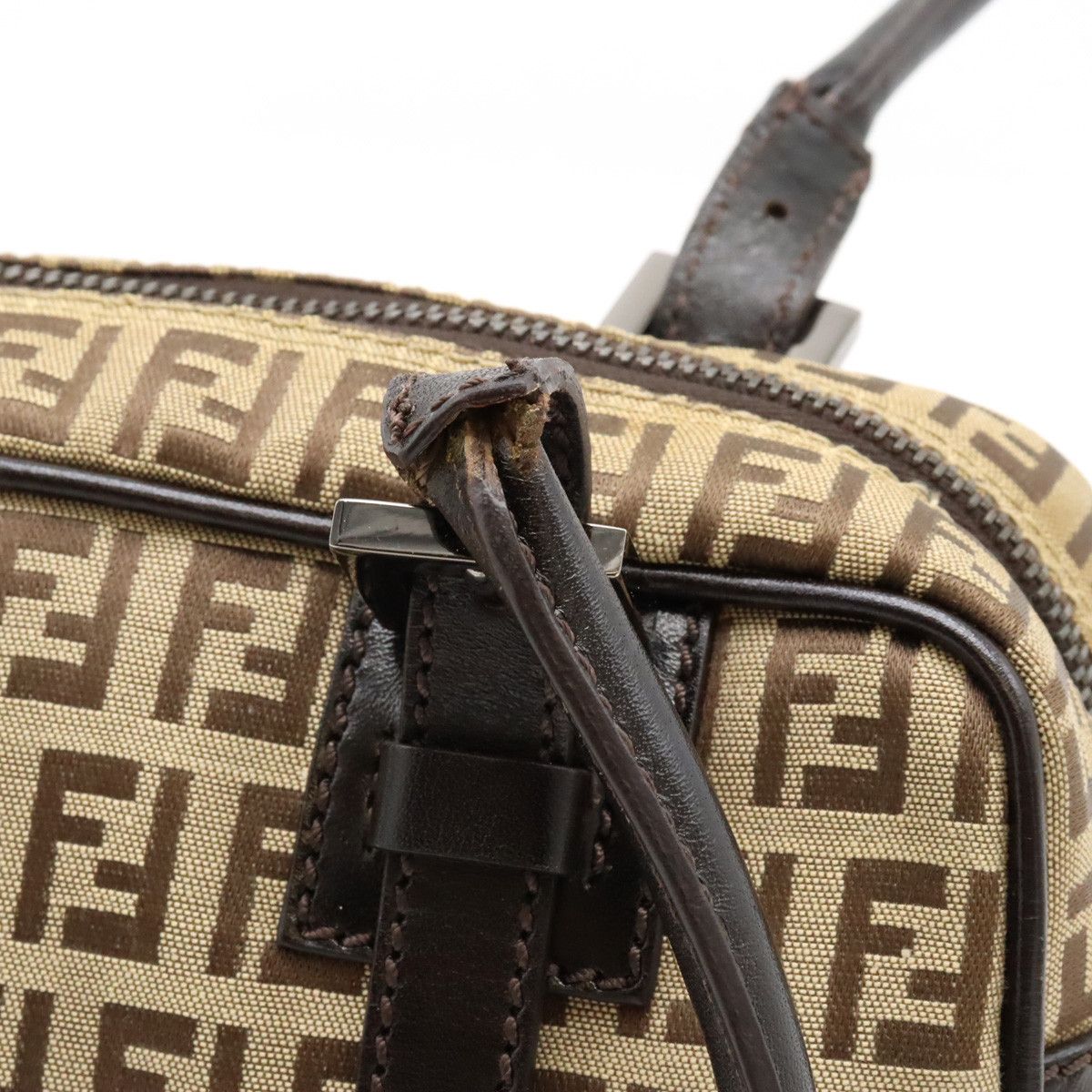 Fendi Fendi Fendi Zucca Canvas/Leather Handbag 8BN004 Canvas Handbag 8BN004 in Very Good Condition Size ONE SIZE - 8 Thumbnail