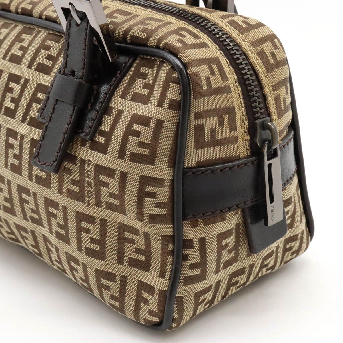 Fendi Fendi Fendi Zucca Canvas/Leather Handbag 8BN004 Canvas Handbag 8BN004 in Very Good Condition Size ONE SIZE - 6 Thumbnail