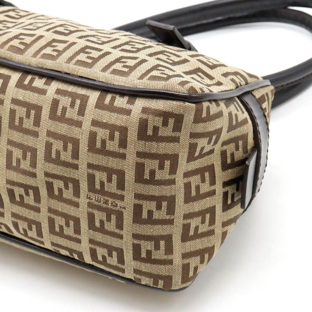 Fendi Fendi Fendi Zucca Canvas/Leather Handbag 8BN004 Canvas Handbag 8BN004 in Very Good Condition Size ONE SIZE - 3 Thumbnail