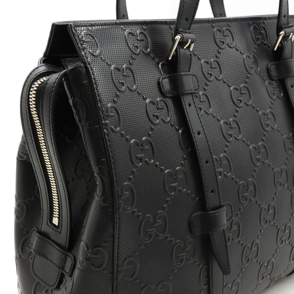 Gucci Gucci Gucci Leather GG Embossed Tote Bag 625774 Leather Tote Bag 625774 in Very Good Condition Size ONE SIZE - 7 Thumbnail