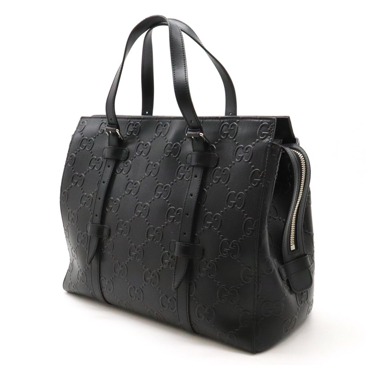 Gucci Gucci Gucci Leather GG Embossed Tote Bag 625774 Leather Tote Bag 625774 in Very Good Condition Size ONE SIZE - 2 Thumbnail