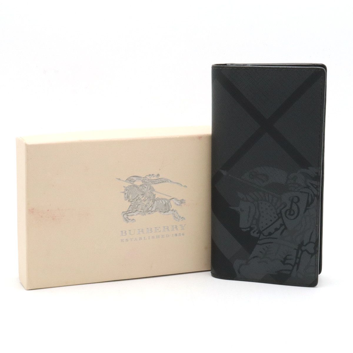 Burberry Burberry Burberry CAVENDISH Checkered PVC Leather Long Wallet 8006072 Canvas Long Wallet 8006072 in Very Good Condition Size ONE SIZE - 9 Thumbnail