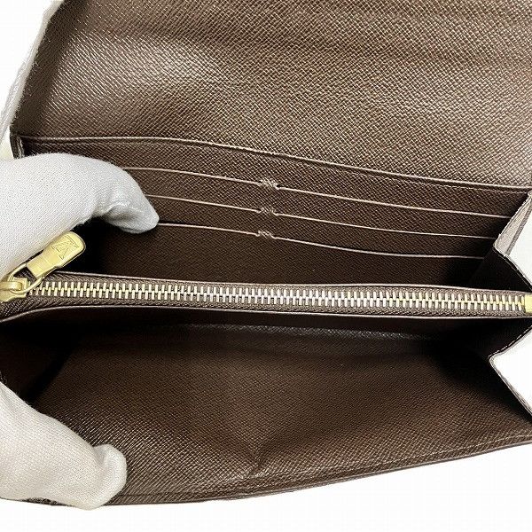 Louis Vuitton Louis Vuitton Louis Vuitton Damier Portefeuille Sarah Long Wallet N61734 Canvas Long Wallet N61734 in Good Condition Size ONE SIZE - 5 Thumbnail