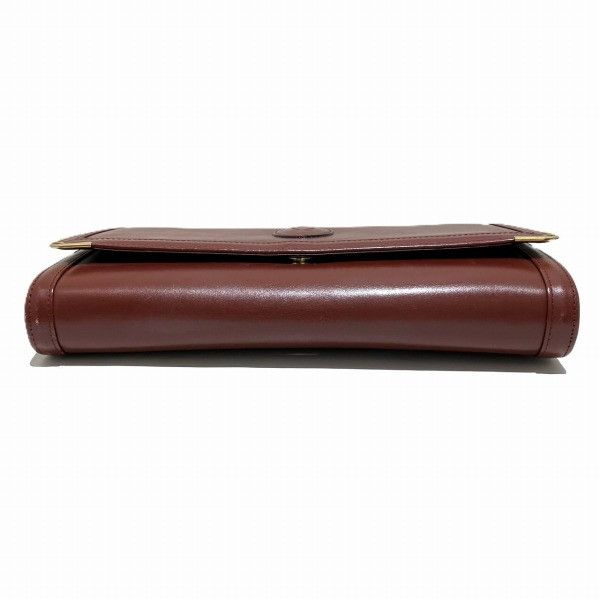 Cartier Cartier Cartier Must Line Bordeaux Leather Clutch Bag Leather Clutch Bag in Good Condition Size ONE SIZE - 3 Thumbnail