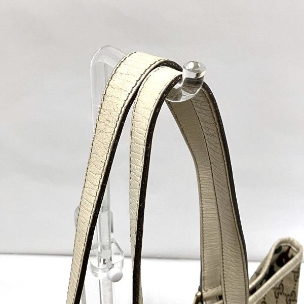 Gucci Gucci Gucci GG Canvas Leather Tote Bag with Charm 137396 Canvas Tote Bag 137396 in Good Condition Size ONE SIZE - 8 Thumbnail