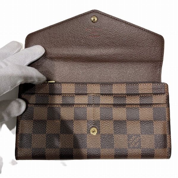 Louis Vuitton Louis Vuitton Louis Vuitton Damier Portefeuille Sarah Long Wallet N63209 Canvas Long Wallet N63209 in Great Condition Size ONE SIZE - 2 Thumbnail
