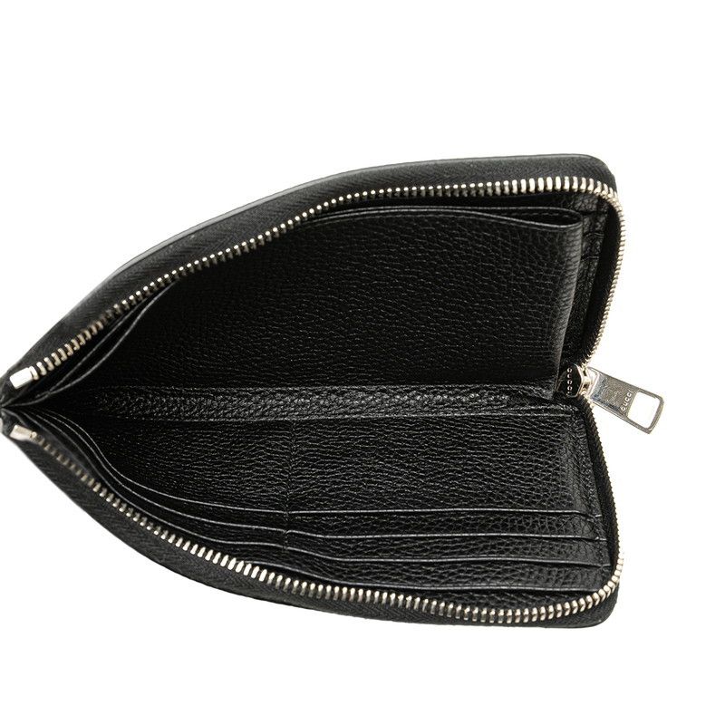 Gucci Gucci Gucci Leather L-Zip Long Wallet 574745 Black Silver Leather Long Wallet 574745 in Great Condition Size ONE SIZE - 6 Thumbnail