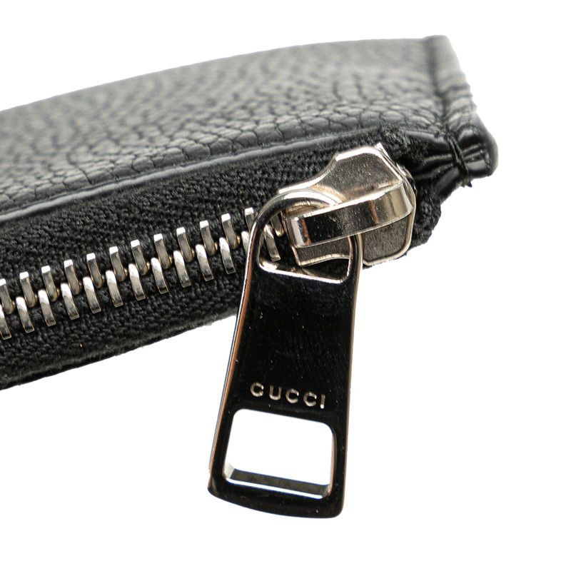 Gucci Gucci Gucci Leather L-Zip Long Wallet 574745 Black Silver Leather Long Wallet 574745 in Great Condition Size ONE SIZE - 5 Thumbnail