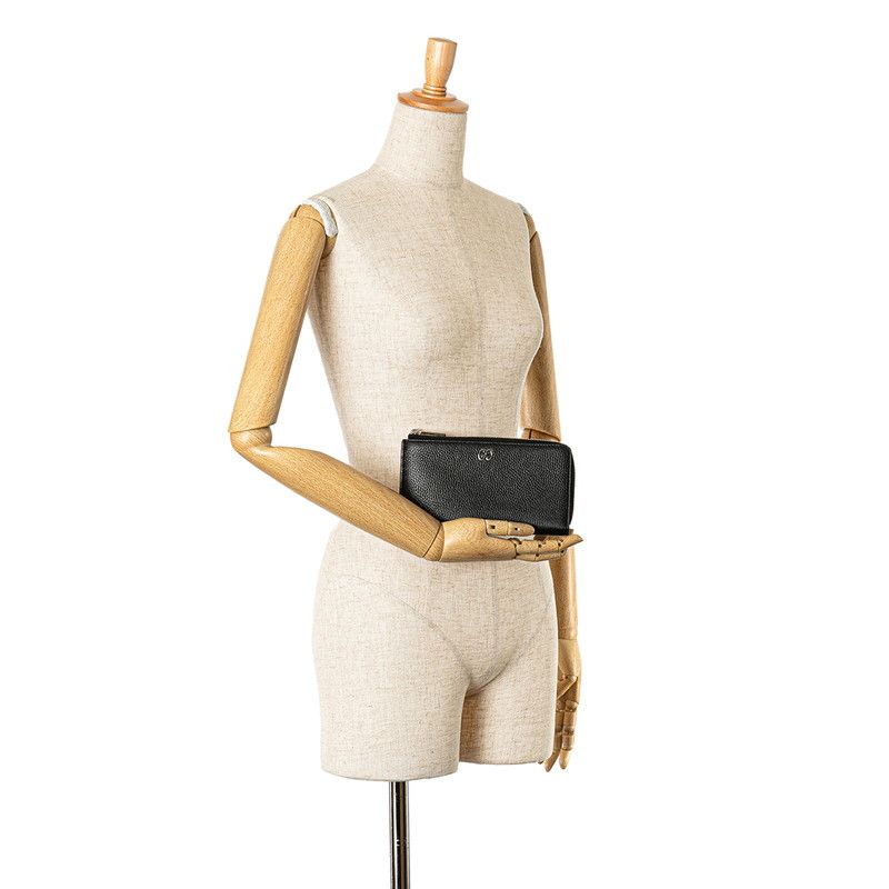 Gucci Gucci Gucci Leather L-Zip Long Wallet 574745 Black Silver Leather Long Wallet 574745 in Great Condition Size ONE SIZE - 11 Thumbnail