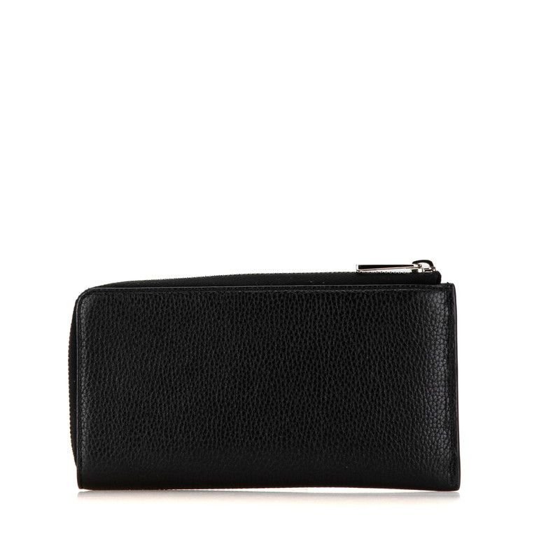 Gucci Gucci Gucci Leather L-Zip Long Wallet 574745 Black Silver Leather Long Wallet 574745 in Great Condition Size ONE SIZE - 3 Thumbnail