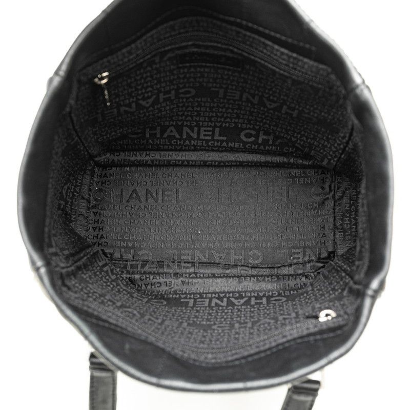 Chanel Chanel Chanel Lambskin Chocobar Handbag Black Leather Handbag in Very Good Condition Size ONE SIZE - 7 Thumbnail