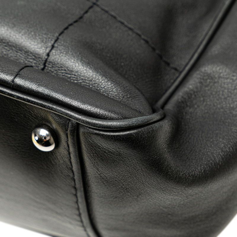 Chanel Chanel Chanel Lambskin Chocobar Handbag Black Leather Handbag in Very Good Condition Size ONE SIZE - 5 Thumbnail