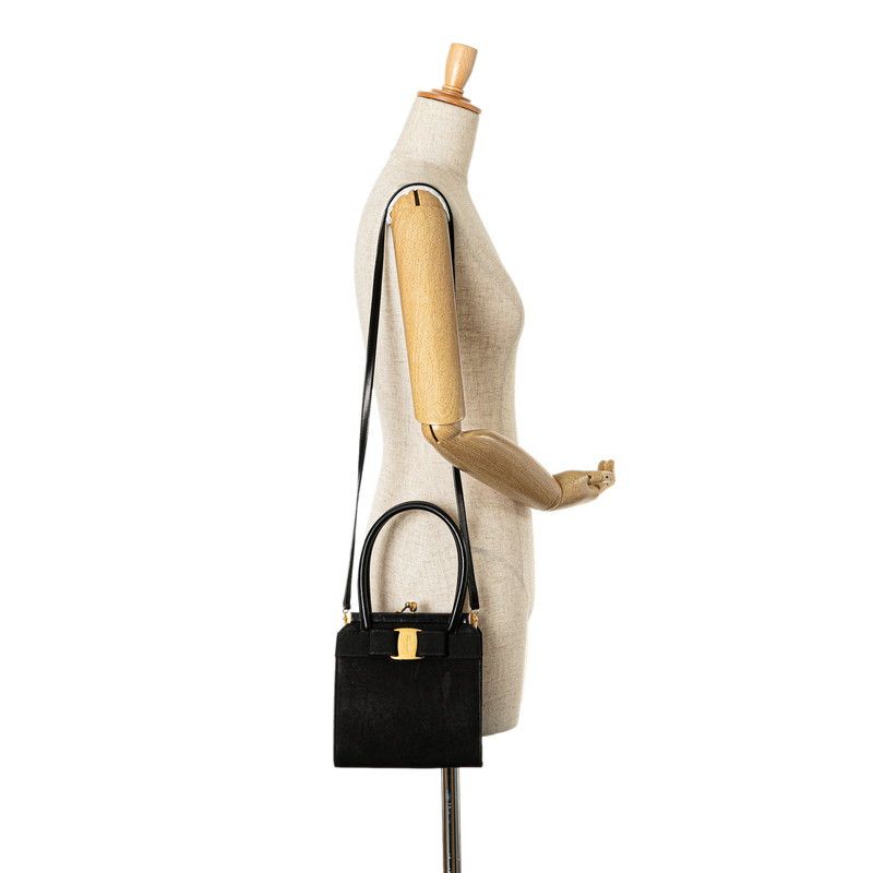 Salvatore Ferragamo Salvatore Ferragamo Salvatore Ferragamo Vara Ribbon Leather 2WAY Handbag Leather Handbag in Very Good Condition Size ONE SIZE - 9 Thumbnail