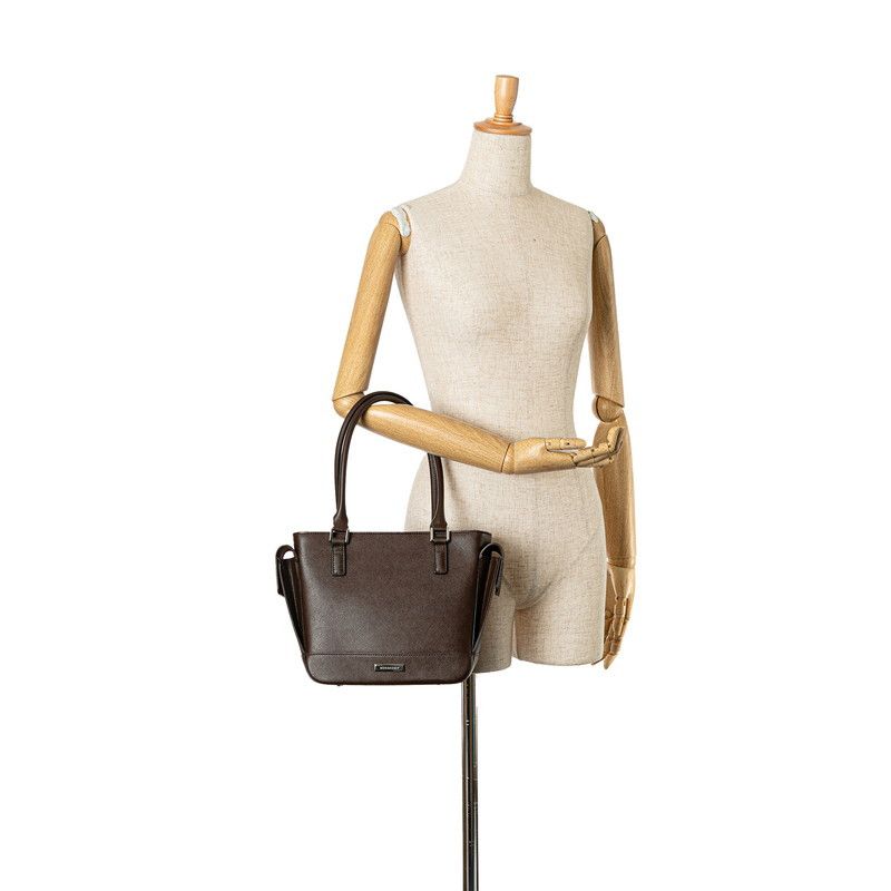 Burberry Burberry Burberry Nova Check Leather Handbag Leather Handbag in Very Good Condition Size ONE SIZE - 9 Thumbnail