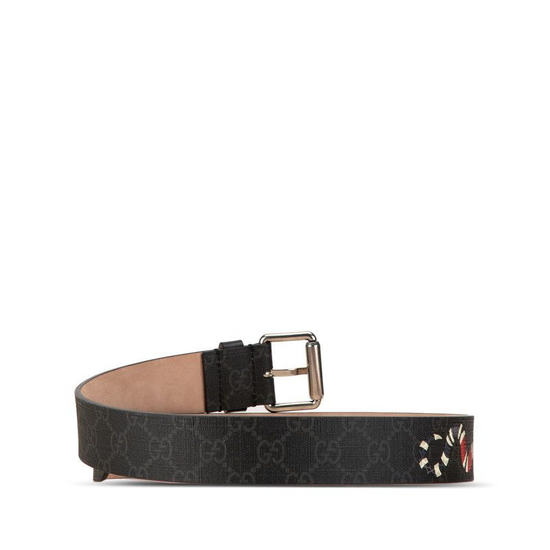 Gucci Gucci Gucci GG Supreme Snake Belt PVC Leather 434520 Canvas Belt 434520 in Great Condition Size ONE SIZE - 3 Thumbnail