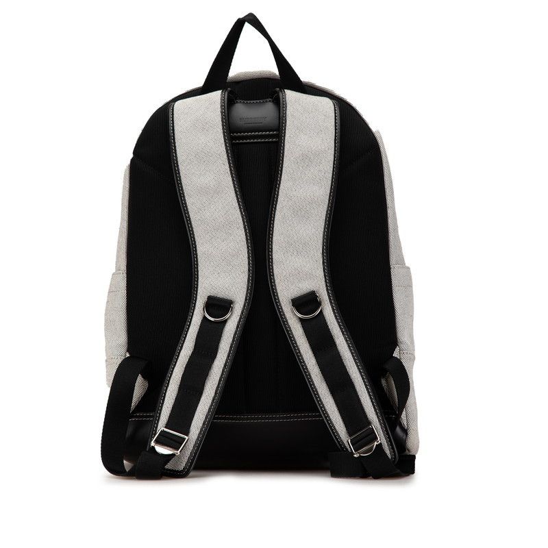 Burberry Burberry Burberry Canvas Leather Backpack Light Grey Black Canvas Backpack in Great Condition Size ONE SIZE - 3 Thumbnail