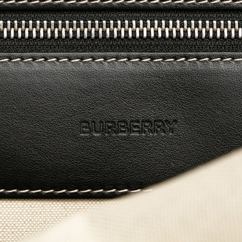 Burberry Burberry Burberry Canvas Leather Backpack Light Grey Black Canvas Backpack in Great Condition Size ONE SIZE - 7 Thumbnail