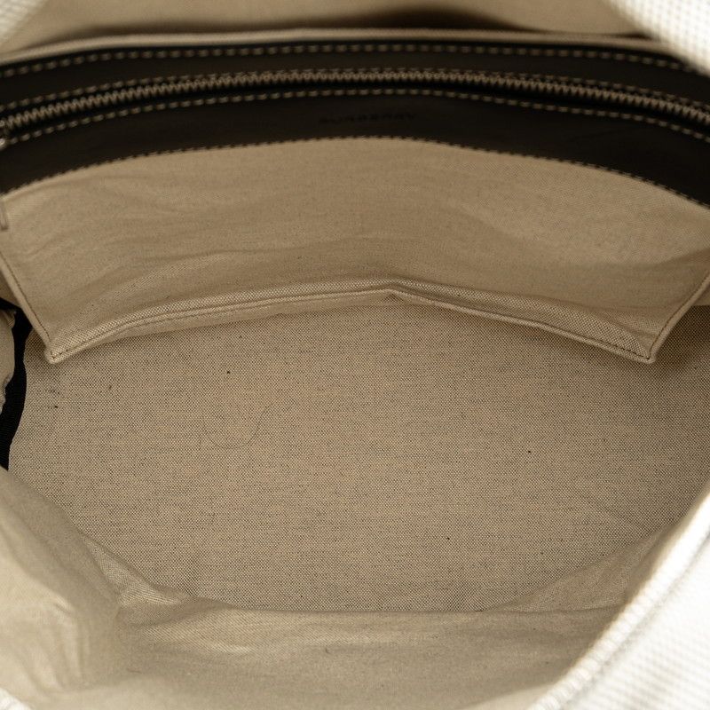 Burberry Burberry Burberry Canvas Leather Backpack Light Grey Black Canvas Backpack in Great Condition Size ONE SIZE - 5 Thumbnail