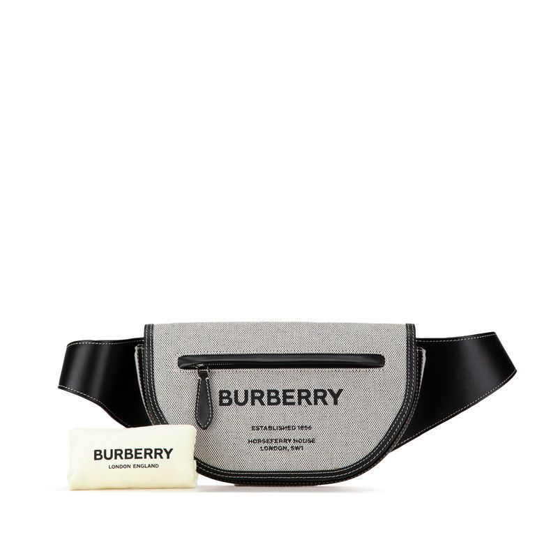 Burberry Burberry Burberry Canvas Leather Body Bag Waist Bag Canvas Belt Bag in Great Condition Size ONE SIZE - 10 Thumbnail