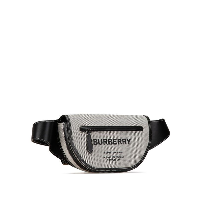 Burberry Burberry Burberry Canvas Leather Body Bag Waist Bag Canvas Belt Bag in Great Condition Size ONE SIZE - 2 Thumbnail