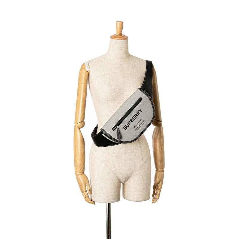 Burberry Burberry Burberry Canvas Leather Body Bag Waist Bag Canvas Belt Bag in Great Condition Size ONE SIZE - 11 Thumbnail