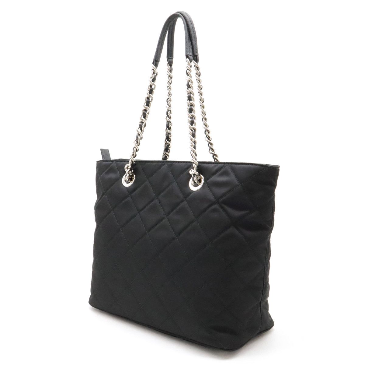 Prada Prada Prada Nylon/Leather Tote Bag 1BG017 Canvas Tote Bag 1BG017 in Very Good Condition Size ONE SIZE - 2 Thumbnail