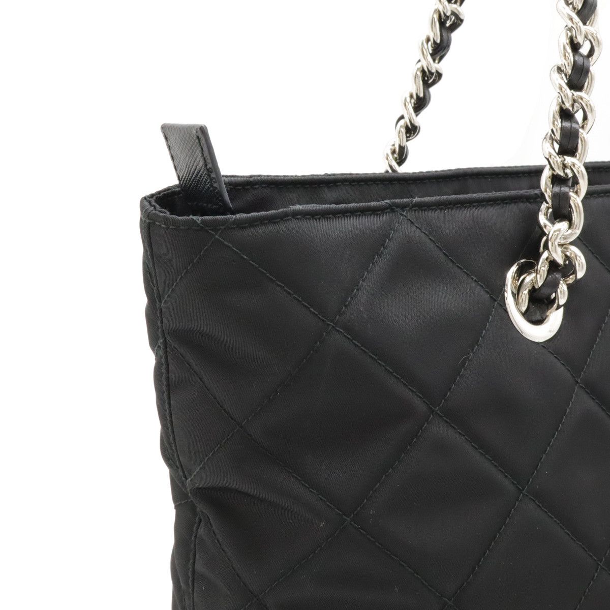 Prada Prada Prada Nylon/Leather Tote Bag 1BG017 Canvas Tote Bag 1BG017 in Very Good Condition Size ONE SIZE - 6 Thumbnail